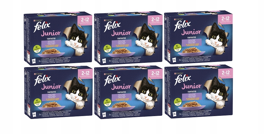 Zestaw Felix Junior 4 smaki 72x85 g Nowa Receptura