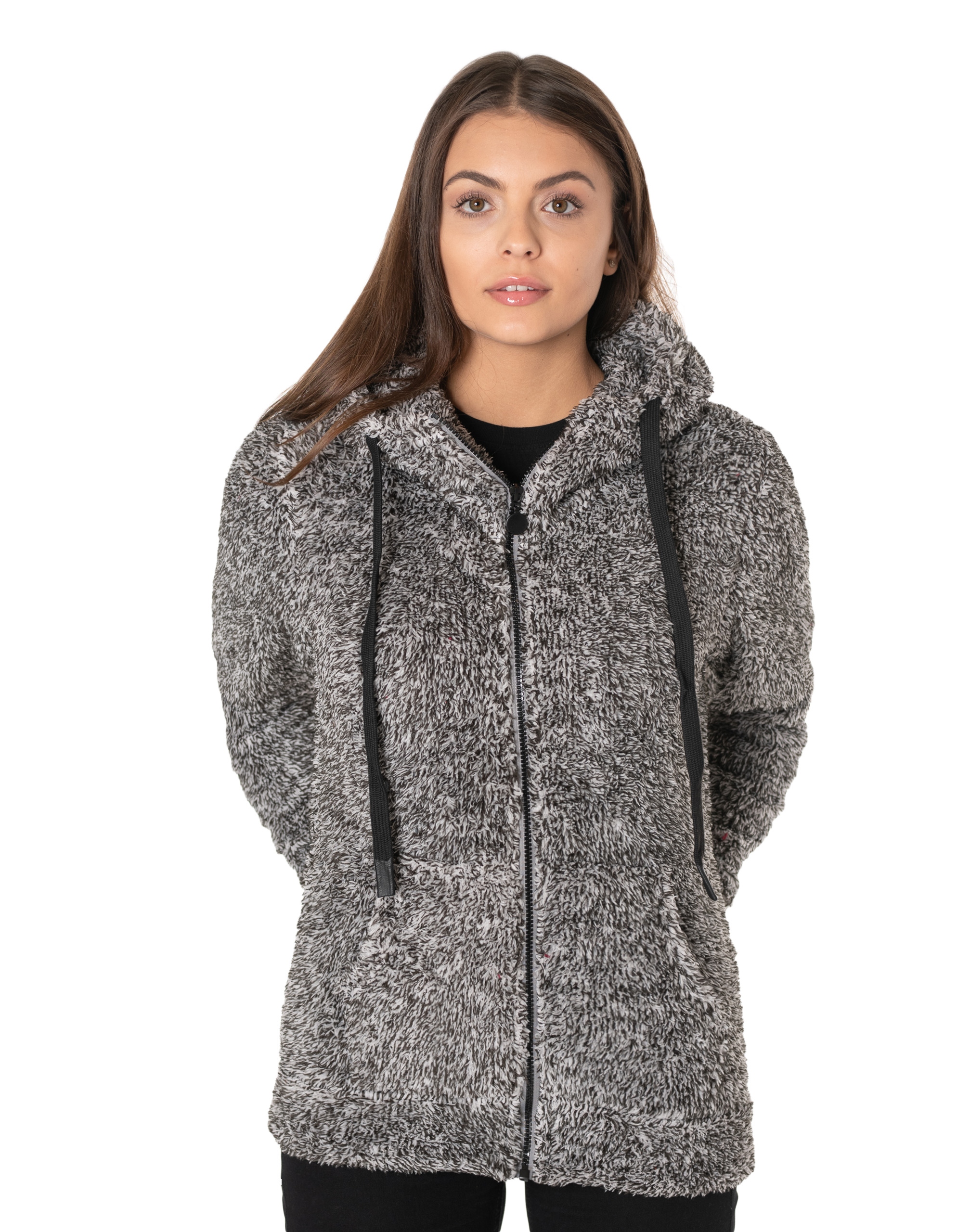 

Ciepła Bluza Damska Futerkowa Bawełniana 16608-3 L