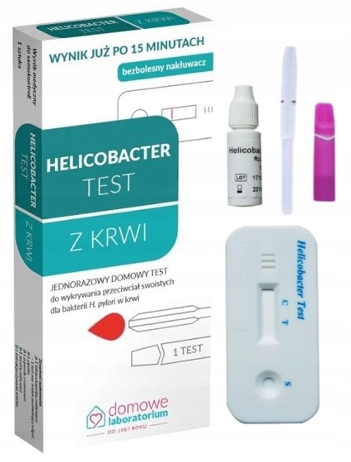 

Helicobacter Test z krwi na bakterie H Pylori x1