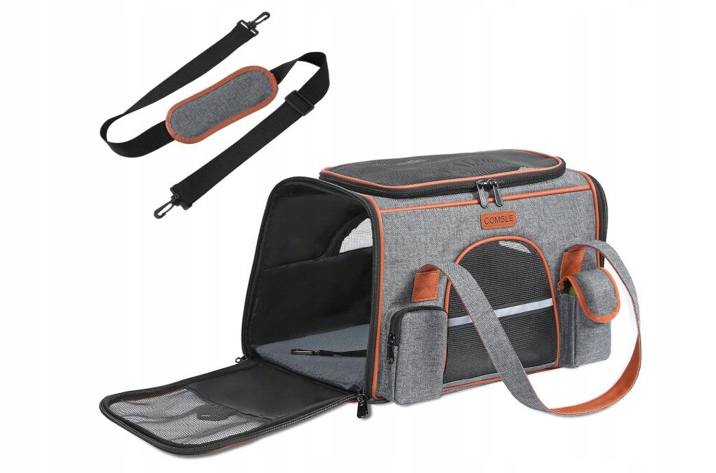 Comsle Składana torba transportowa dla kotów i psów do 7 kg