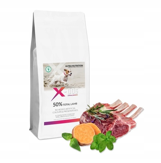 Sucha Karma Dla Psa Jagnięcina Bataty Mięta Małe Rasy 6KG X-dog 273 803