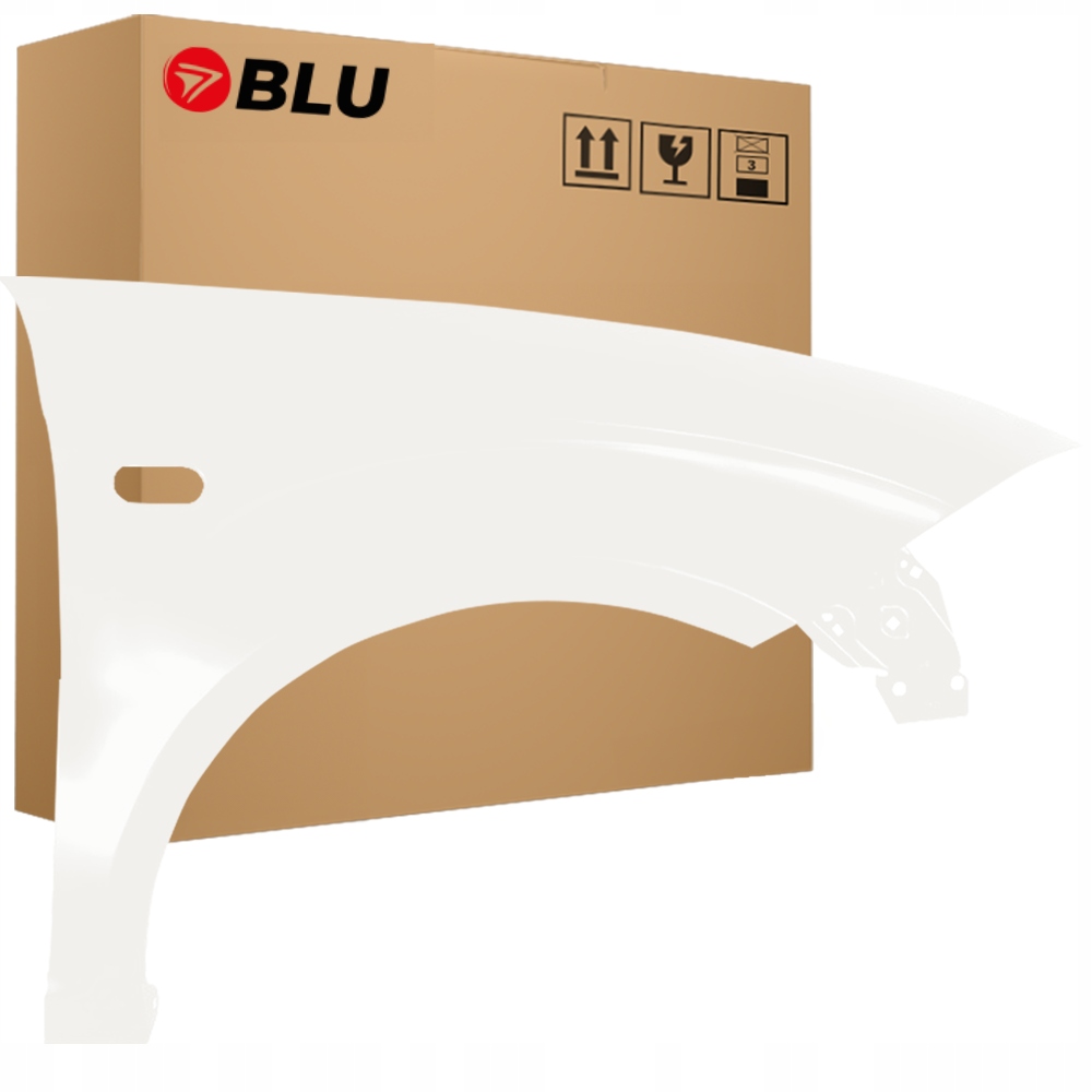 Blu Blatník Seat Altea 5P1 LB9A pravý bílý 04-15 přední CandyWeiss