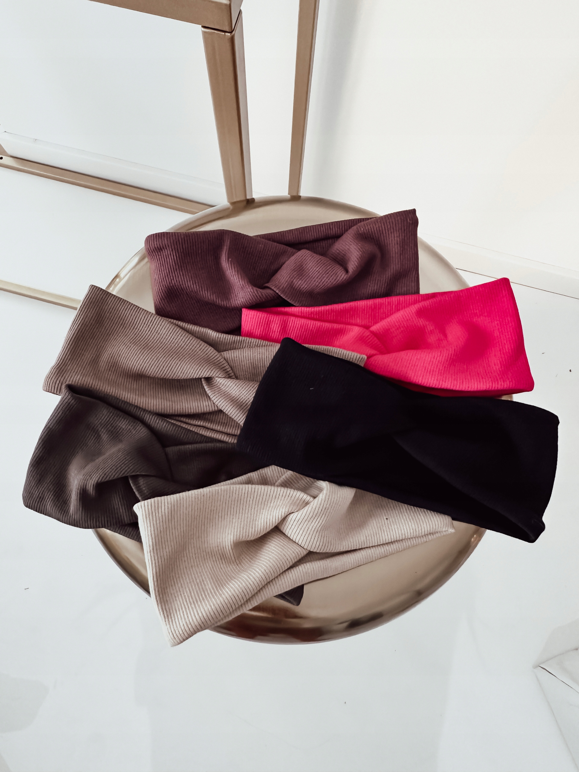 OPASKA NA GŁOWĘ USZY TURBAN BAWEŁNIANA OPASKI CZEKOLADA PRĄŻEK Materiał dominujący bawełna