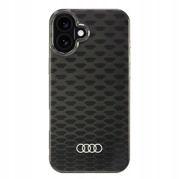 Pouzdro Audi pro iPhone 16 Plus 6.7" černé IML Stitching Pattern MagSafe