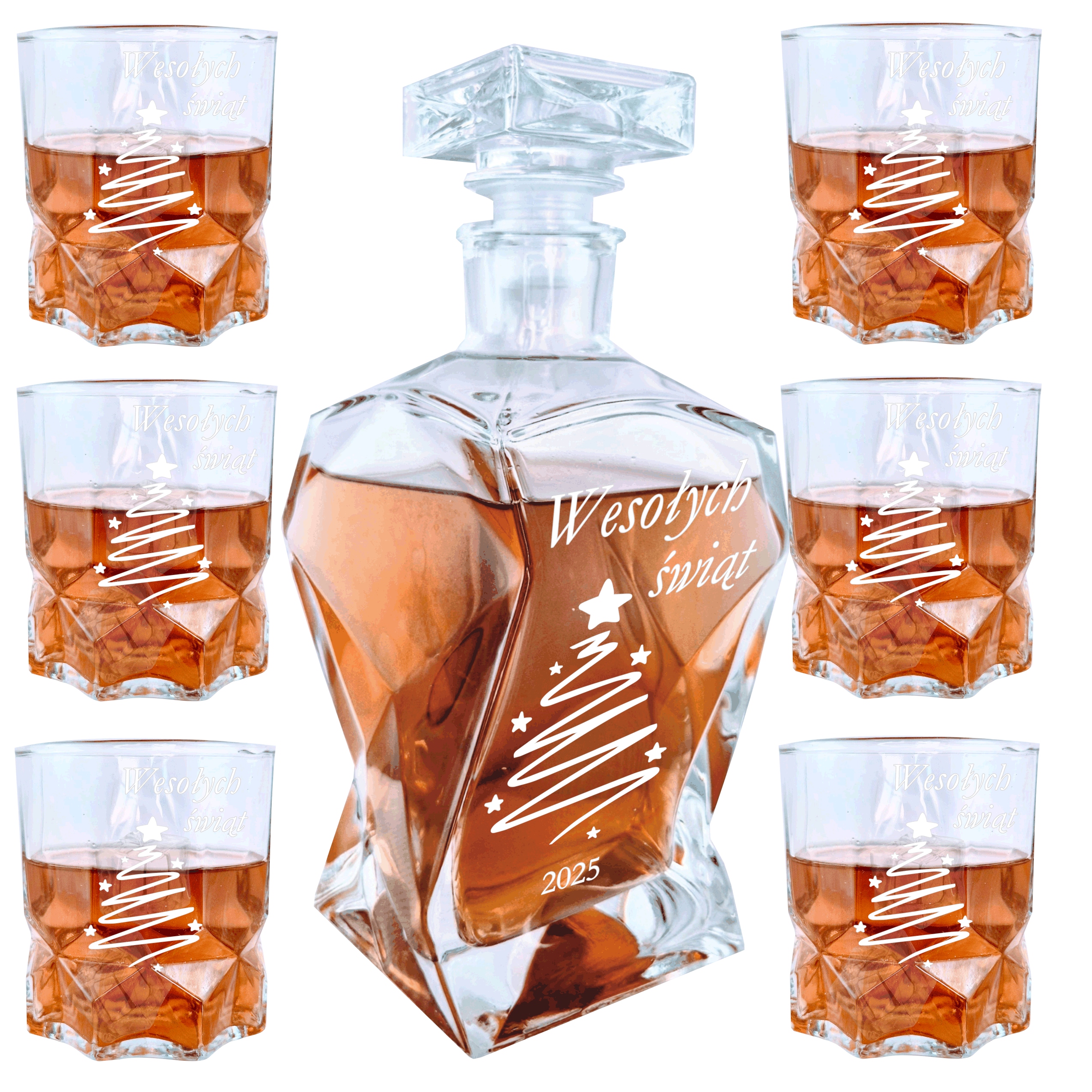 Dárek pod vánoční stromeček pro manžela otce Karafa a sklenice na whisky s gravírováním