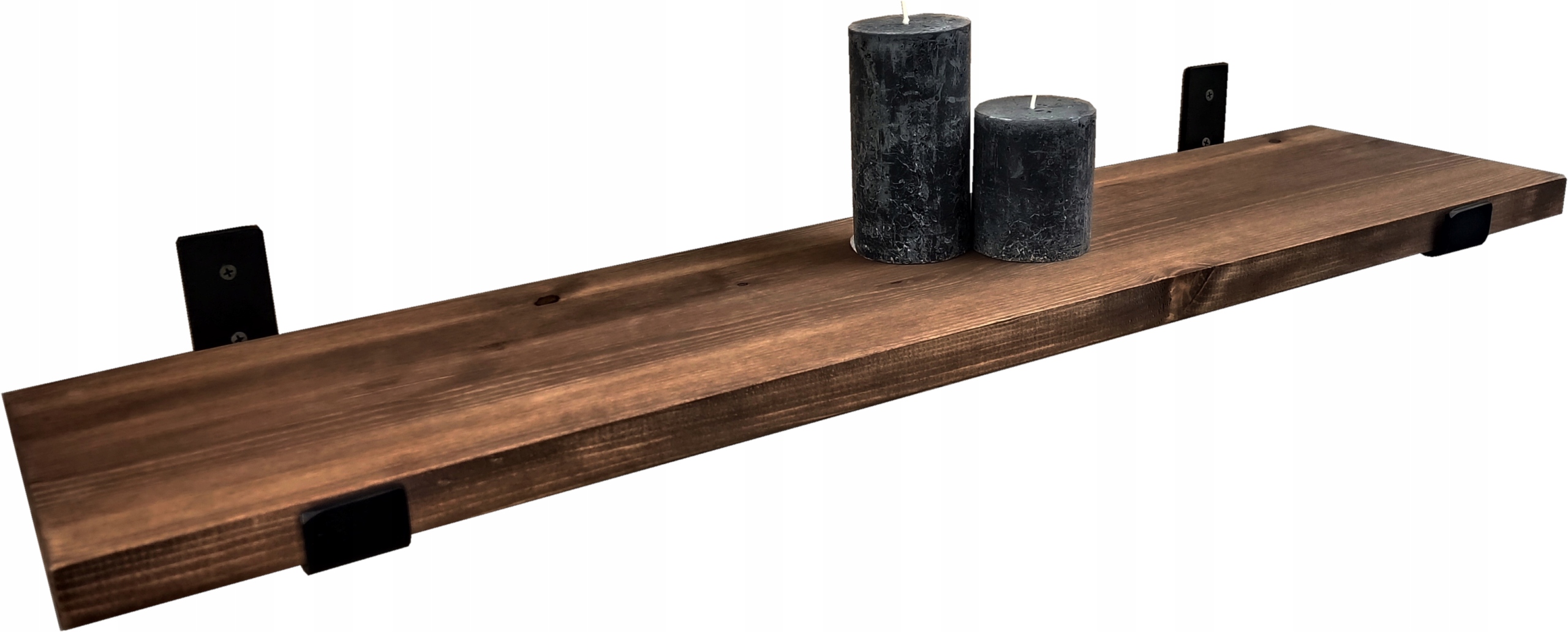 

Półka drewniana do salonu kuchni Ciemna 120cm