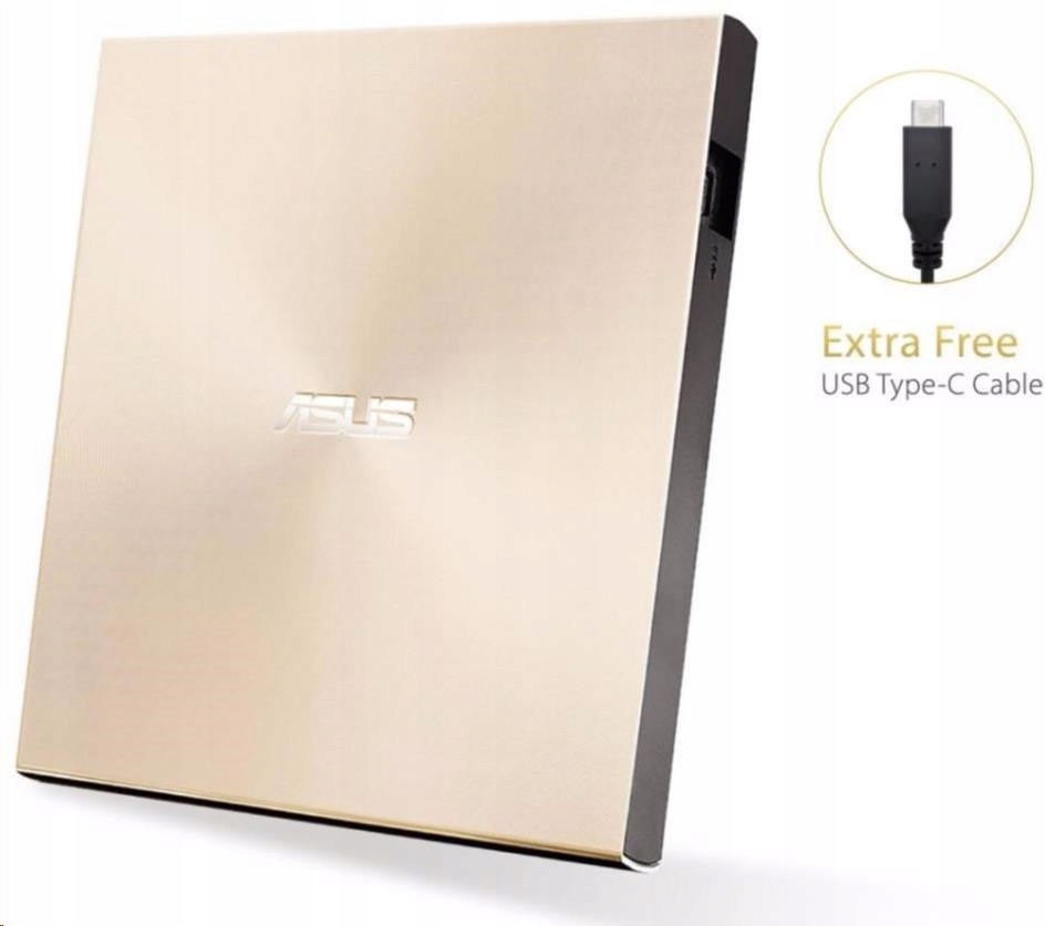 Asus DVD ZenDrive SDRW-08U9M-U Gold, externá tenká Dvd-rw, Usb Type-C/…