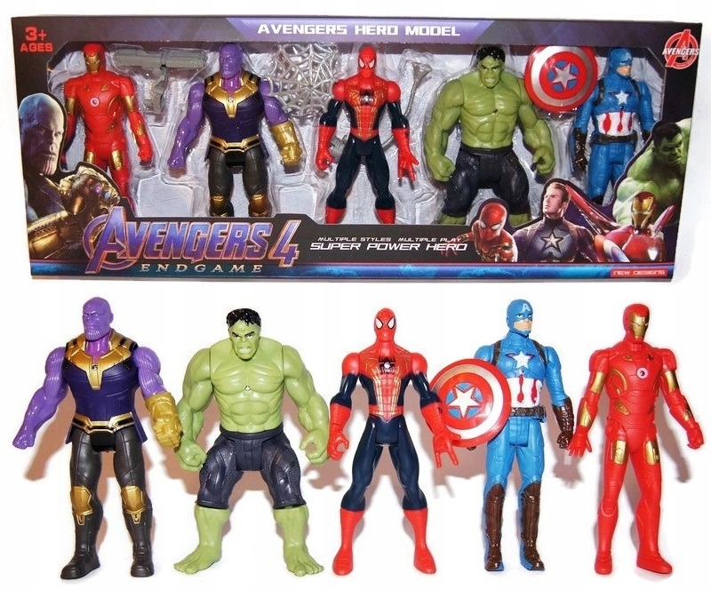 

Avengers 5 Figurek Hulk Iron Man Spiderman Kapitan