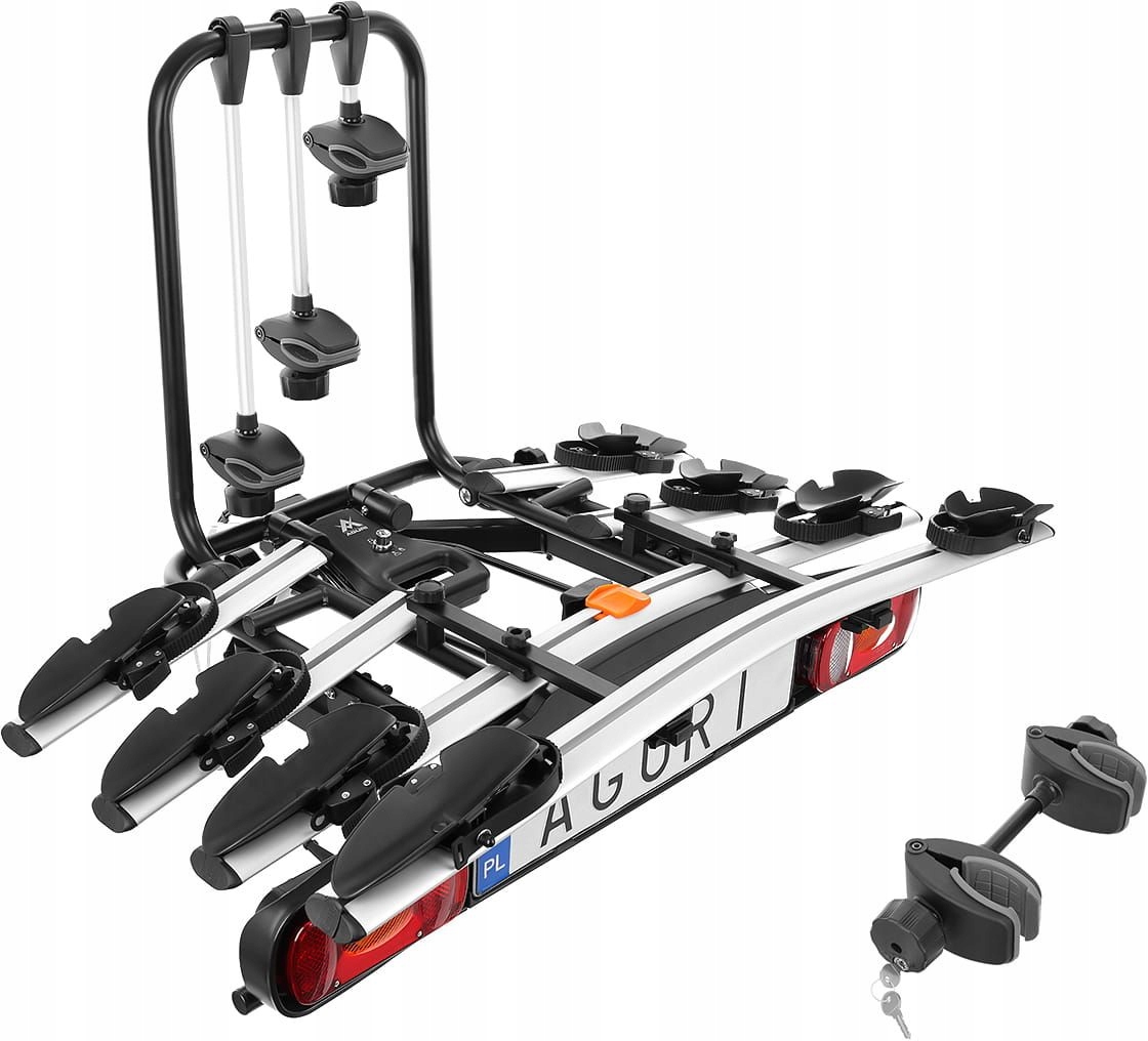 BAGAŻNIK ROWEROWY NA HAK AGURI ACTIVE BIKE 4 ROWERY UCHYLANY 13-PIN Producent Aguri