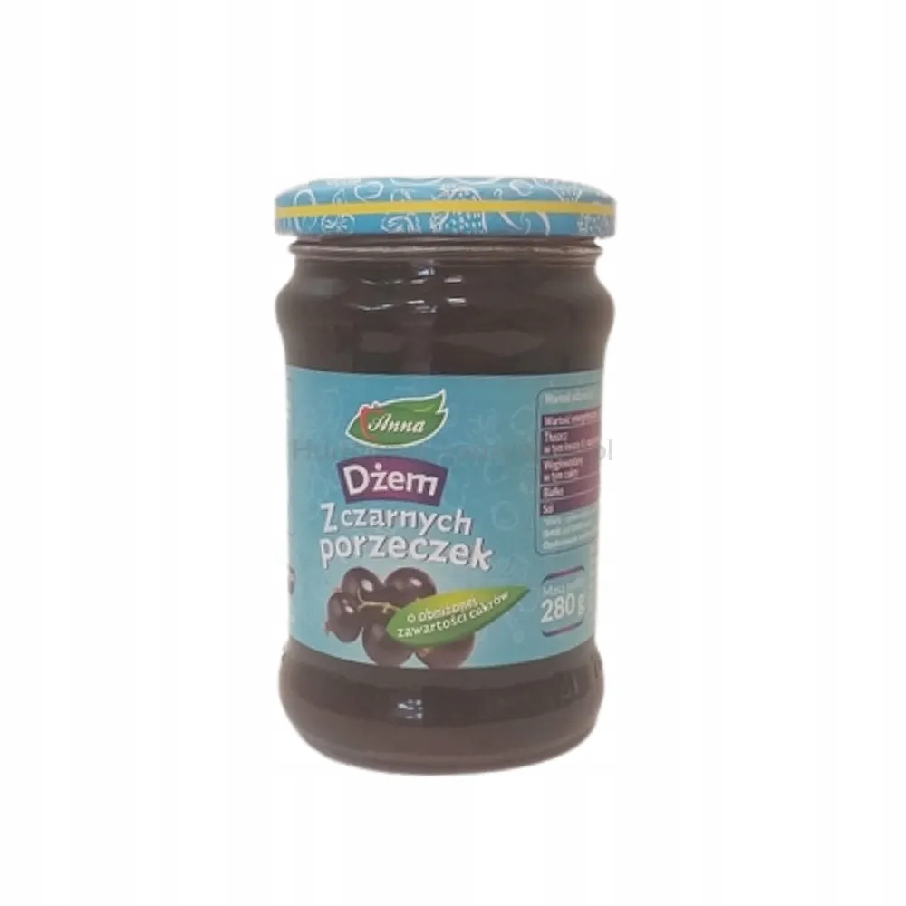 Anna Džem z černého rybízu se sníženým obsahem cukrů 280 g