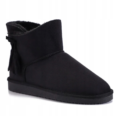 Island Boot Černé Zimní Sněhule S Kožešinou A Mašlí 37 3DE