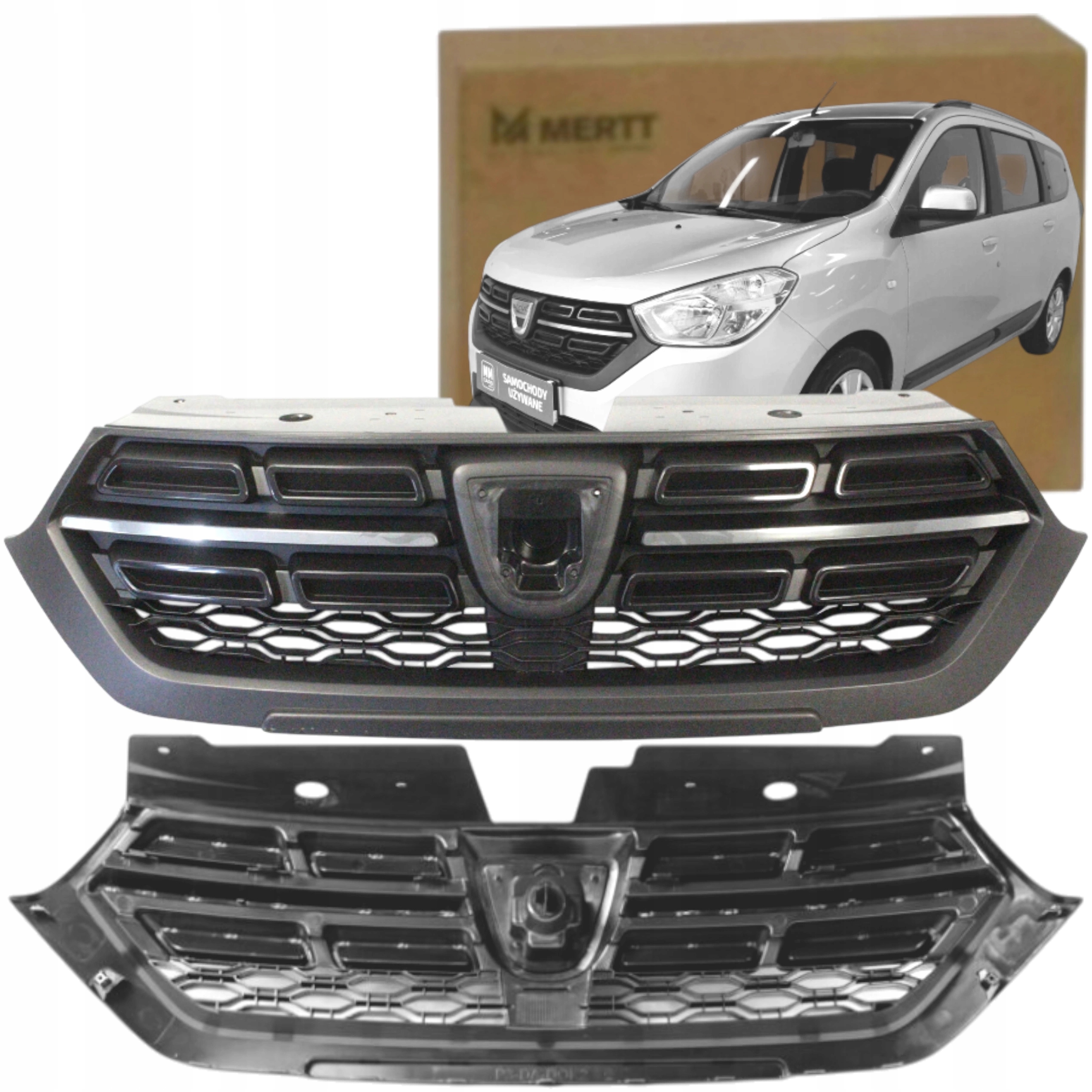 Dacia Lodgy Dokker 2018- Atrapa Mřížka Chladiče Gril Černý 623107630R