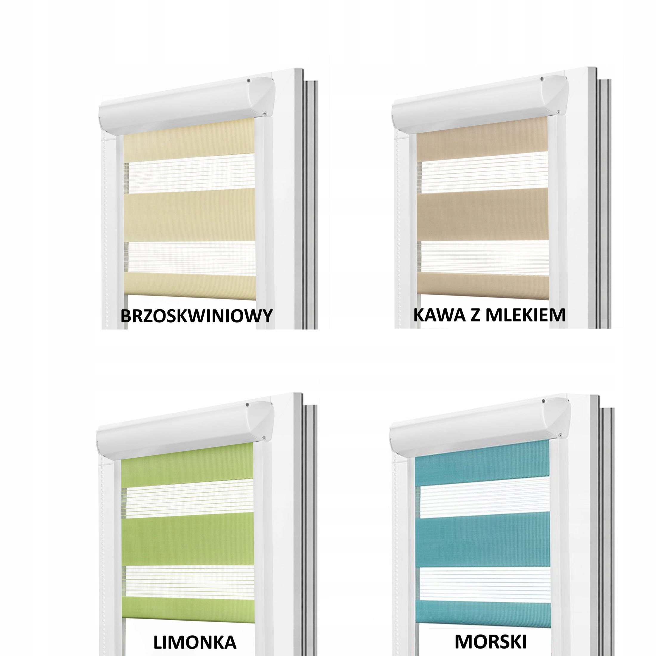 Roleta wewnętrzna z prowadnicami - MNÓSTWO KOLORÓW Długość 150 cm