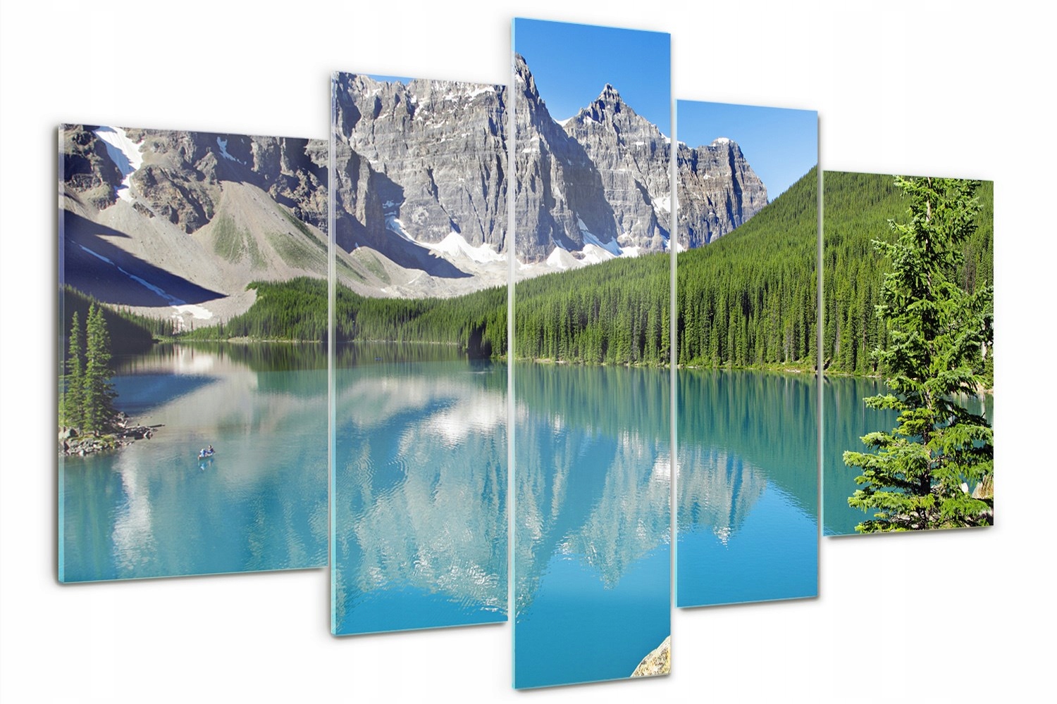 

Obraz szklany tryptyk na ścianę Jezioro w górach