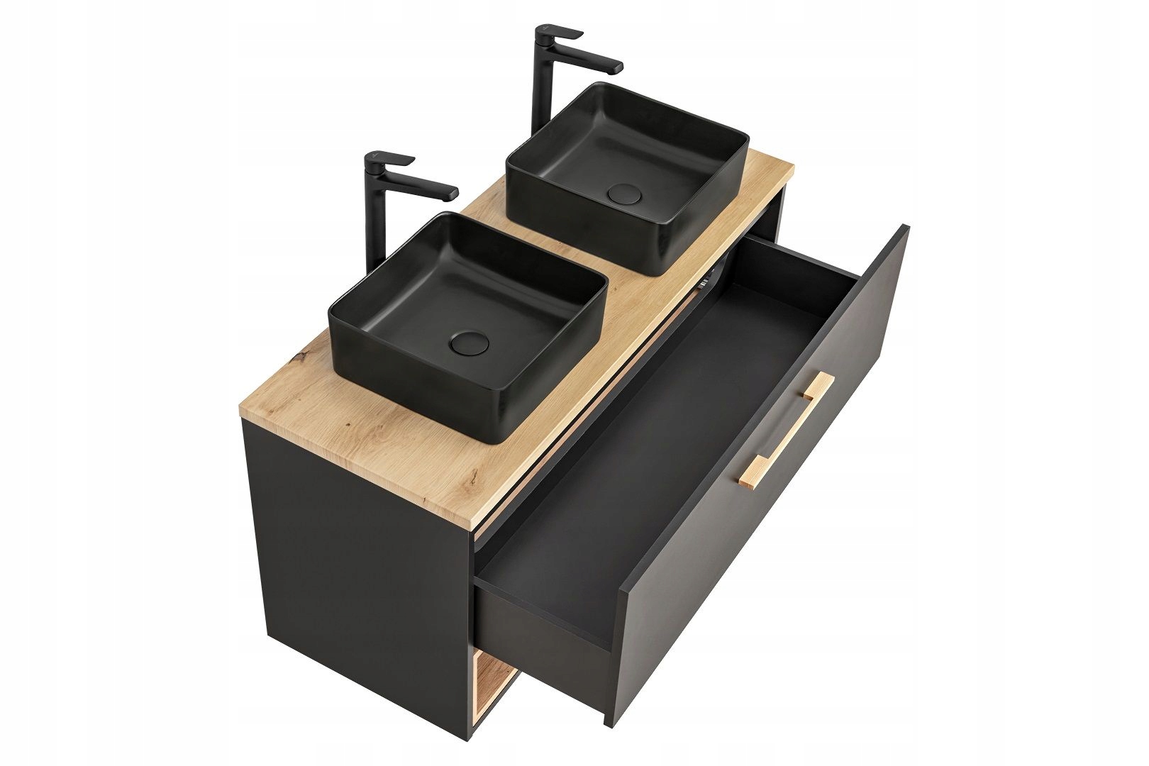 SZAFKA ŁAZIENKOWA Z UMYWALKĄ 120 CM BORNEO COSMOS Głębokość mebla 46 cm