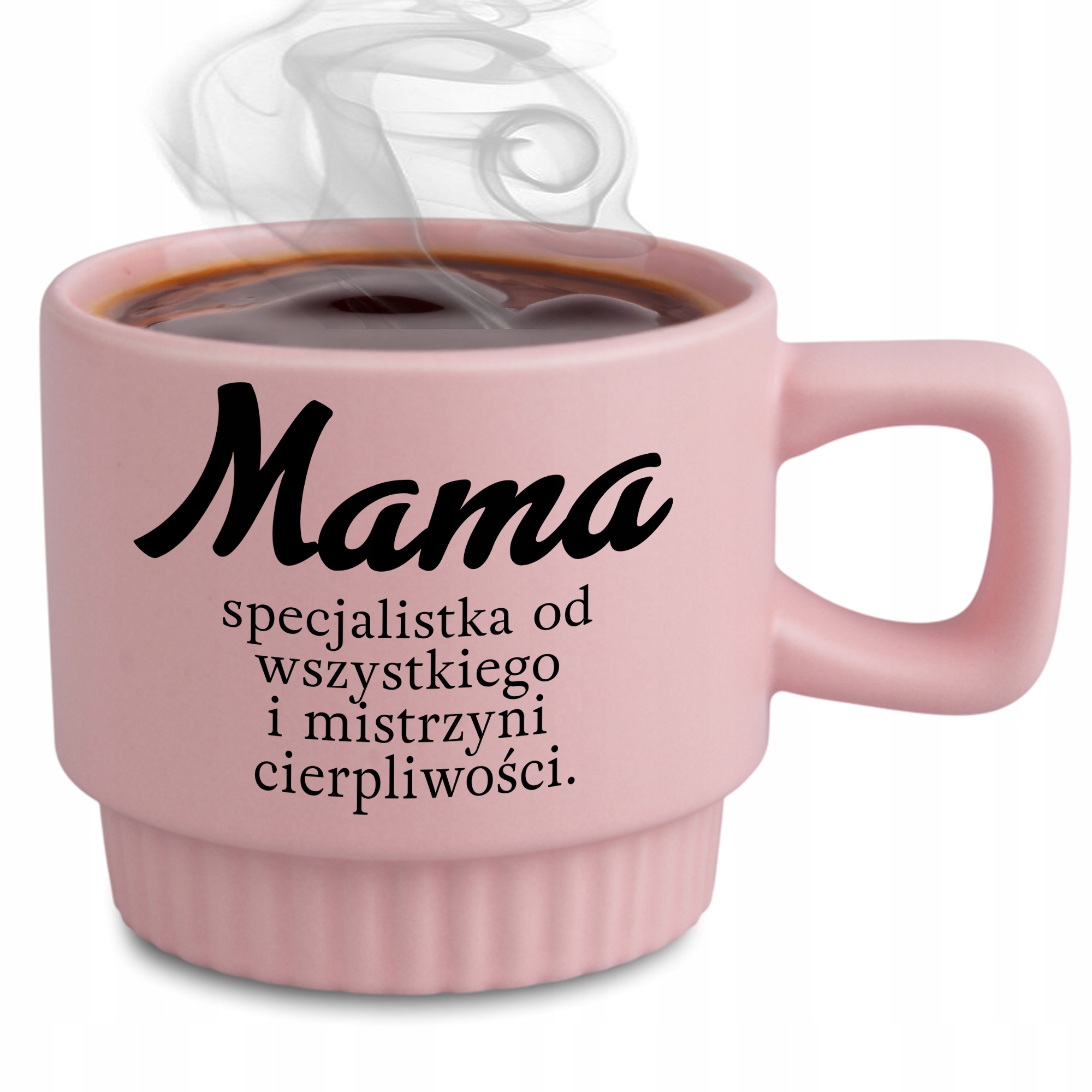 Ryflovaný hrnček Ružový Špecialista Na Všetko Pre Mamu Deň matiek