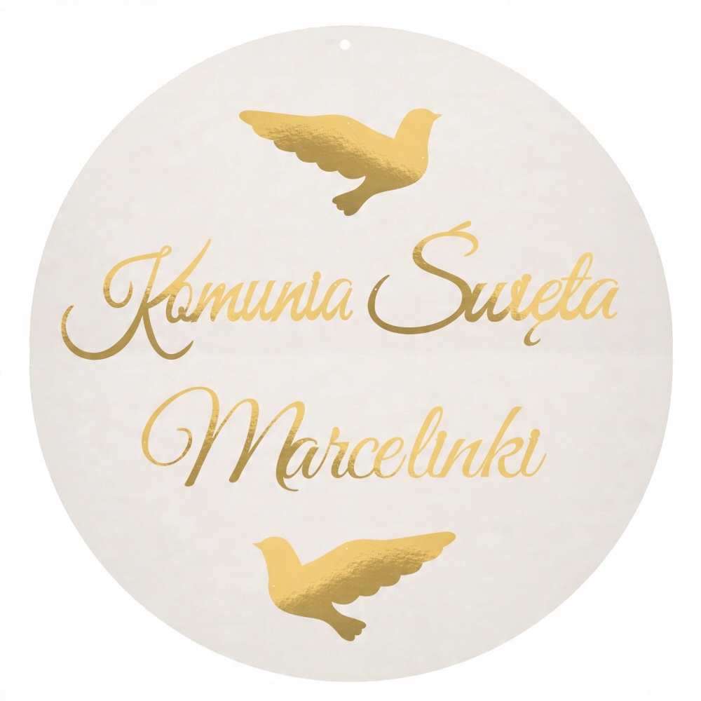 

Dekoracje Komunijne Koło Baner Komunia Z Imieniem