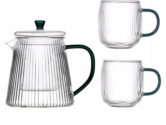 Skleněná Konvice S Filtrem Pro Zimní Topný Čaj 2 Sklenice