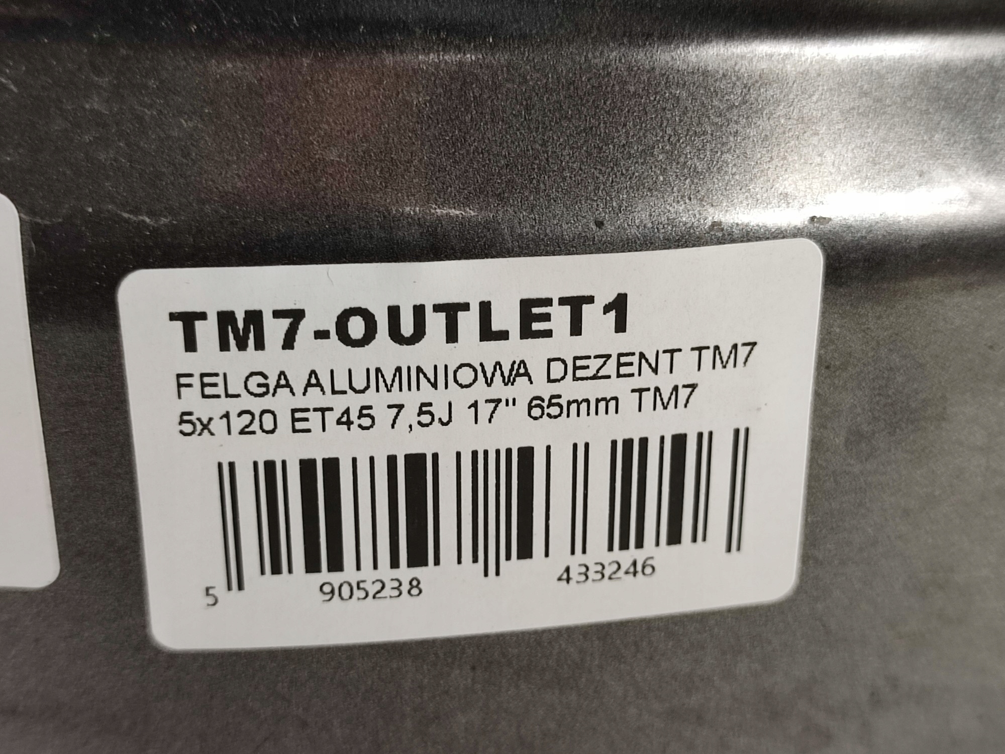 disc aluminium DEZENT TM7 5x120 / ET45 / 7,5J / 17" - 65mm