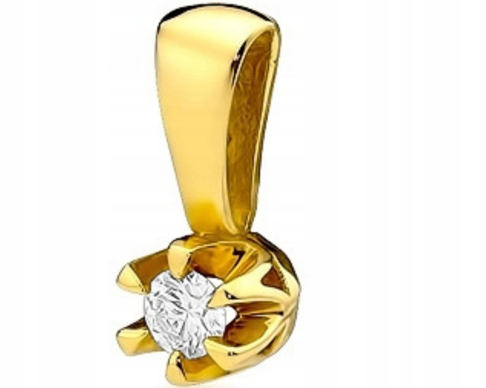 Zlatý přívěsek přívěsek s diamantem a diamantem 585