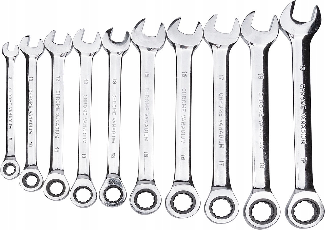 WKŁAD KLUCZE Z GRZECHOTKĄ 72 ZĘBY 8-19 MM 10 ELEM. EAN (GTIN) 5906741611954