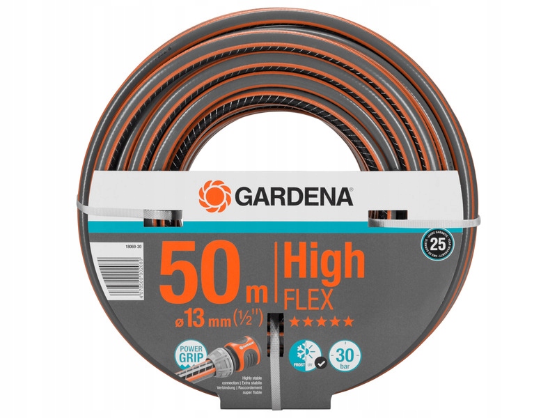Wąż ogrodowy spiralny Gardena Comfort HighFlex 1/2" 50m 18069-20
