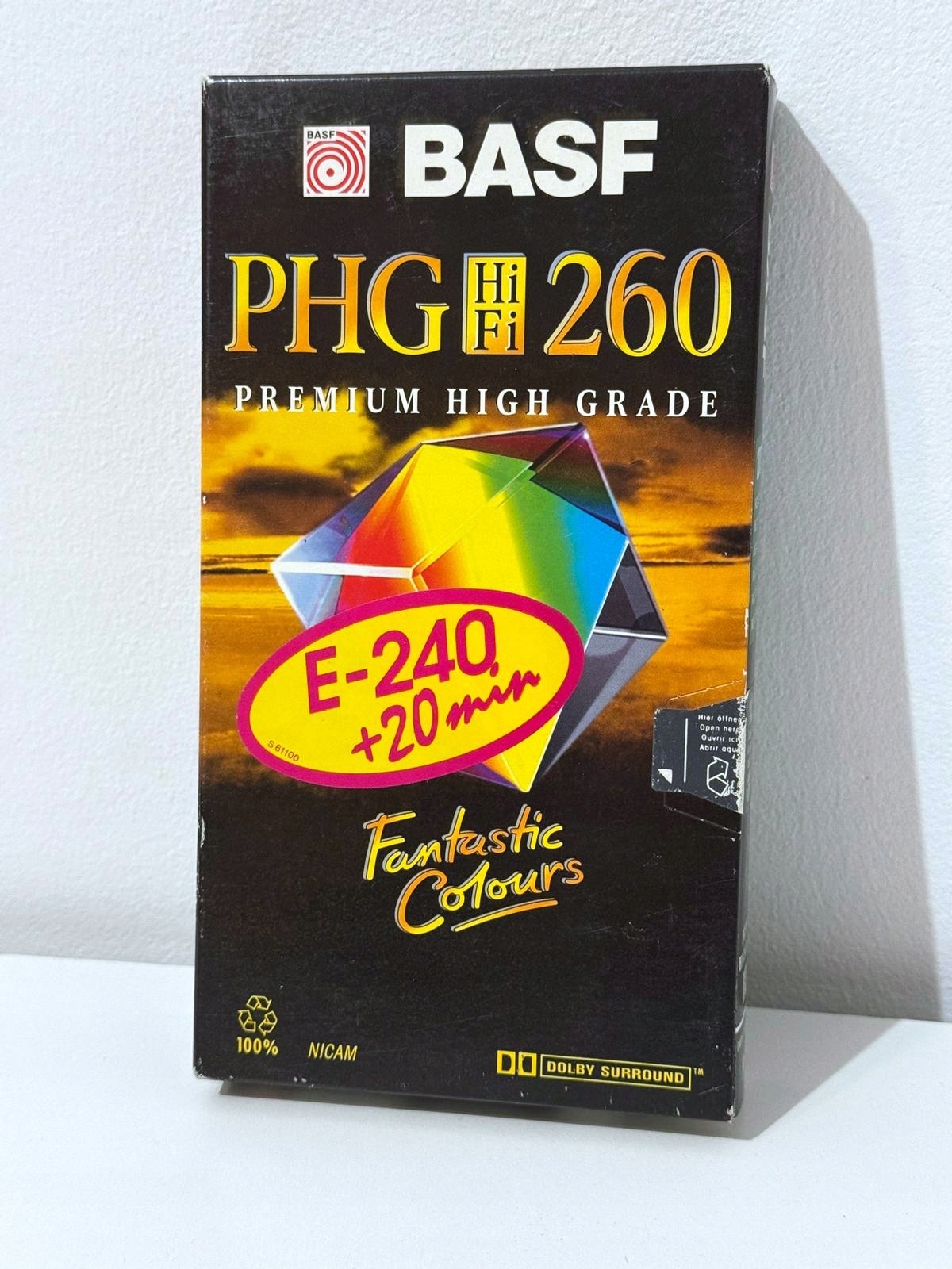 Kaseta VHS BASF Premium High Grade E-240 Hi-Fi PHG Fantastic Colours Unikat