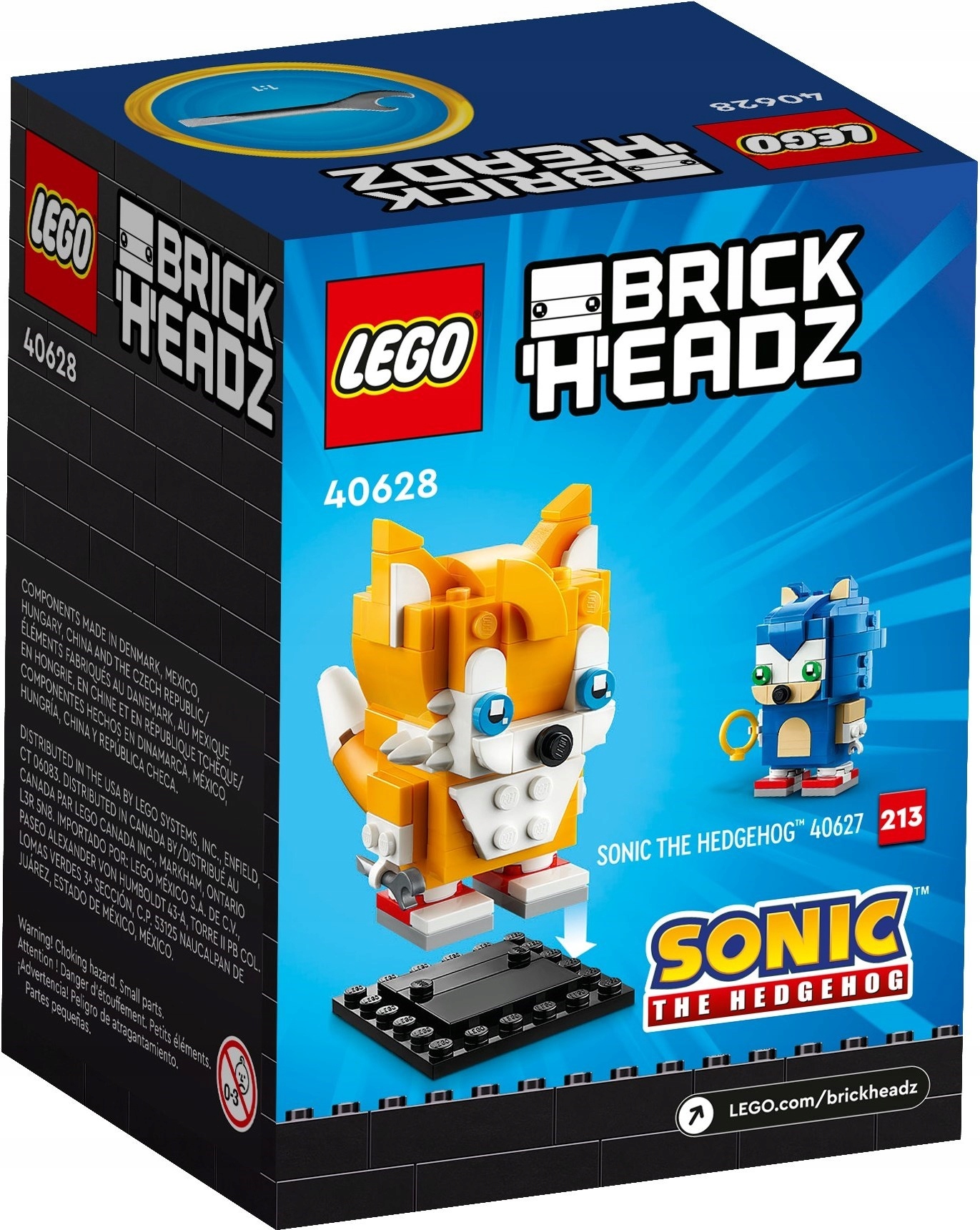 LEGO 40628 BrickHeadz - Miles Tails Prower Klocki ORYGINALNE Nowe Numer produktu 40628