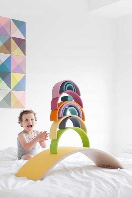 Deska do balansowania dla dzieci z filcem Róż + KARTY DO JOGI Gratis Wobbel Bohater Inny