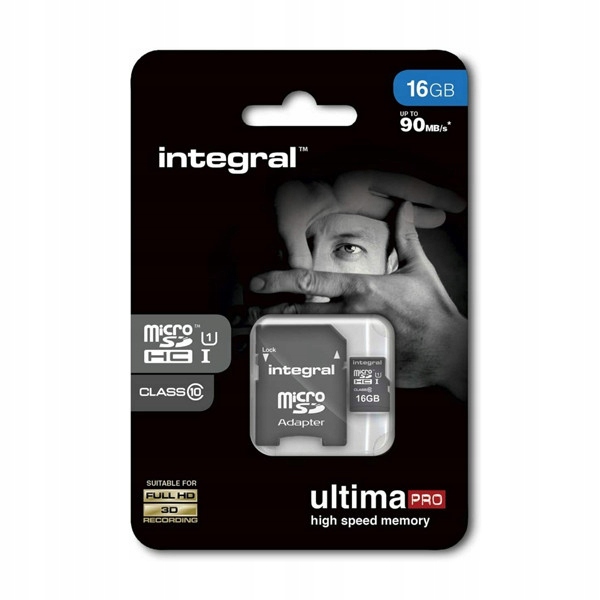 

Karta Pamięci 16GB Adapter Integral Class 10 Uh