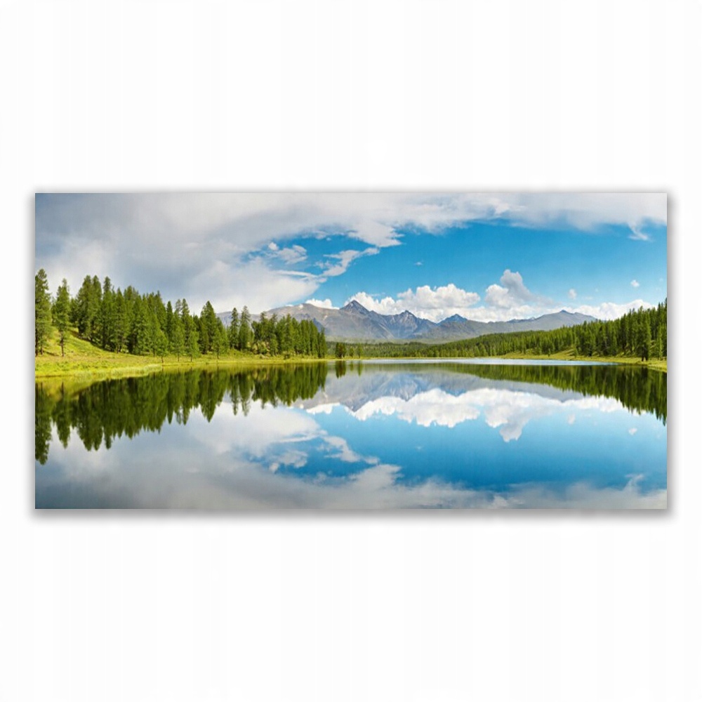 

Fotoobraz akryl 120x60 Las Jezioro Góry Krajobraz