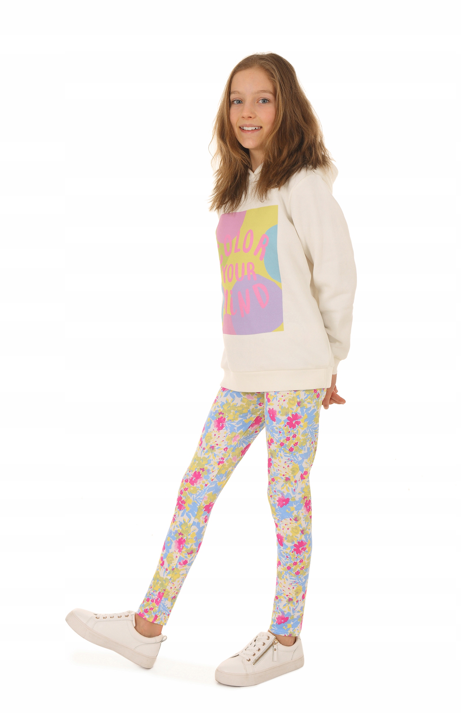 Legginsy wzorzyste getry NADRUKI - 164 KROPEK 034 Wiek dziecka 12 lat +