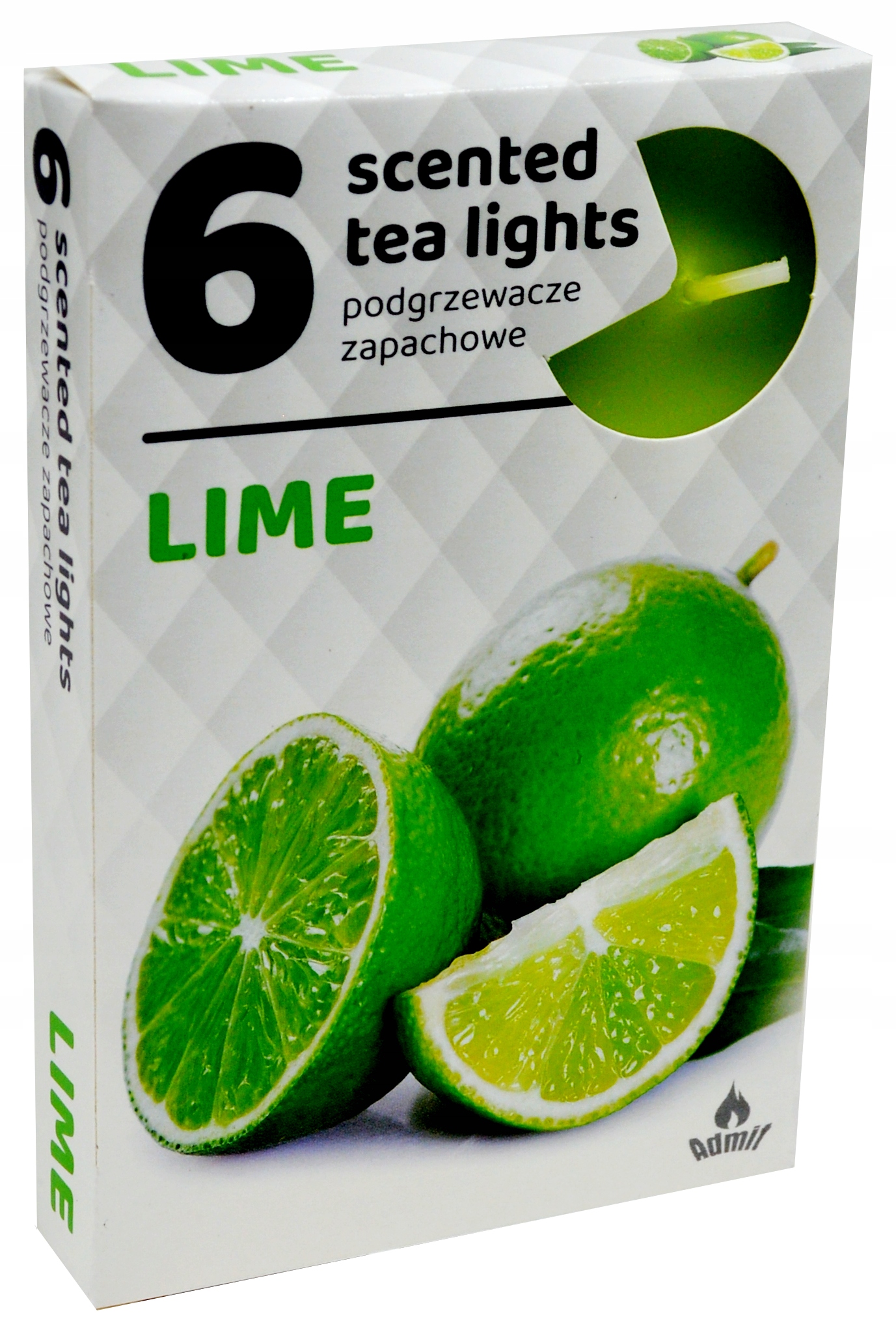 Podgrzewacze zapachowe 6 sztuk, zapach LIMONKA