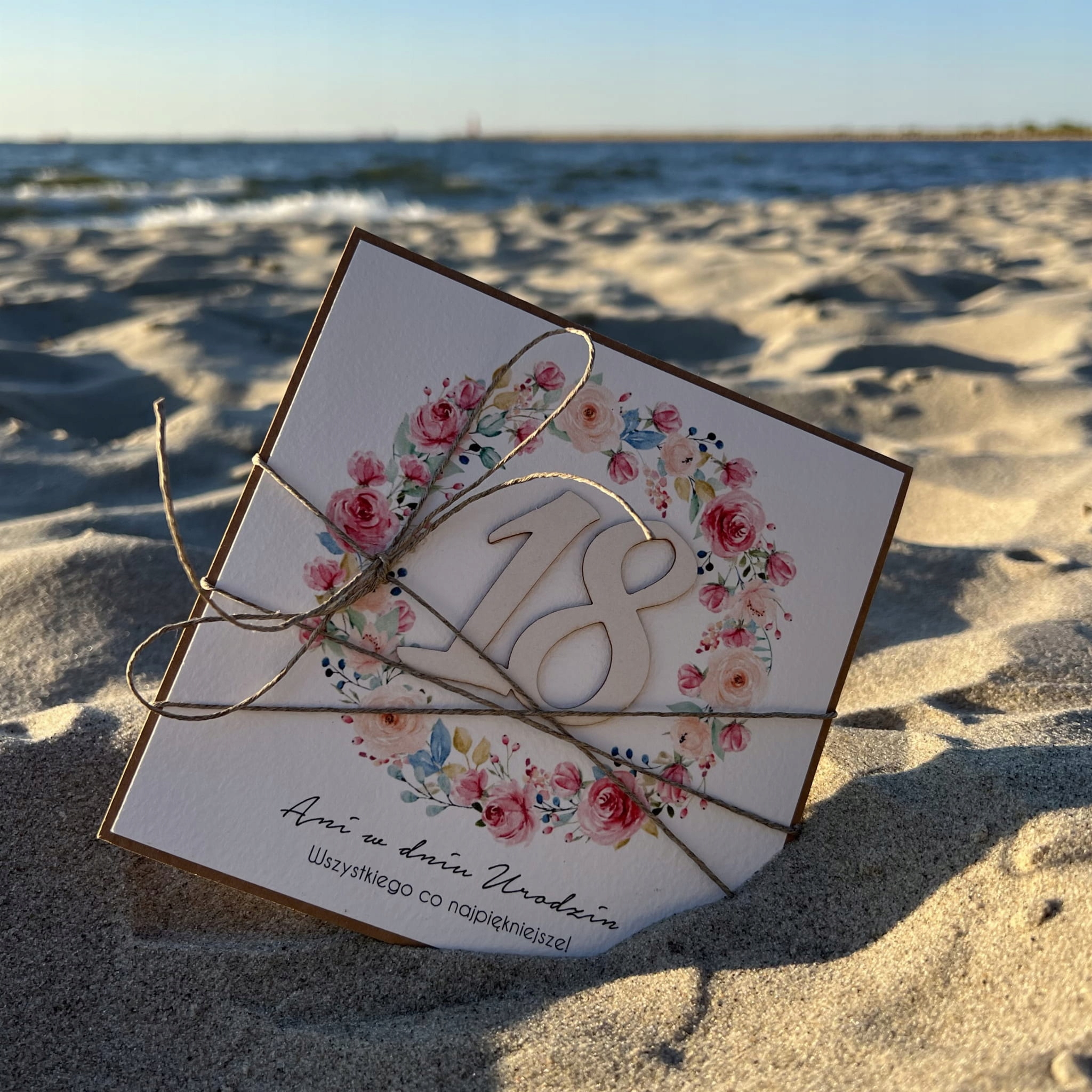 Ručně vyráběné přání k (18) osmnáctým narozeninám, dárek přání od mat