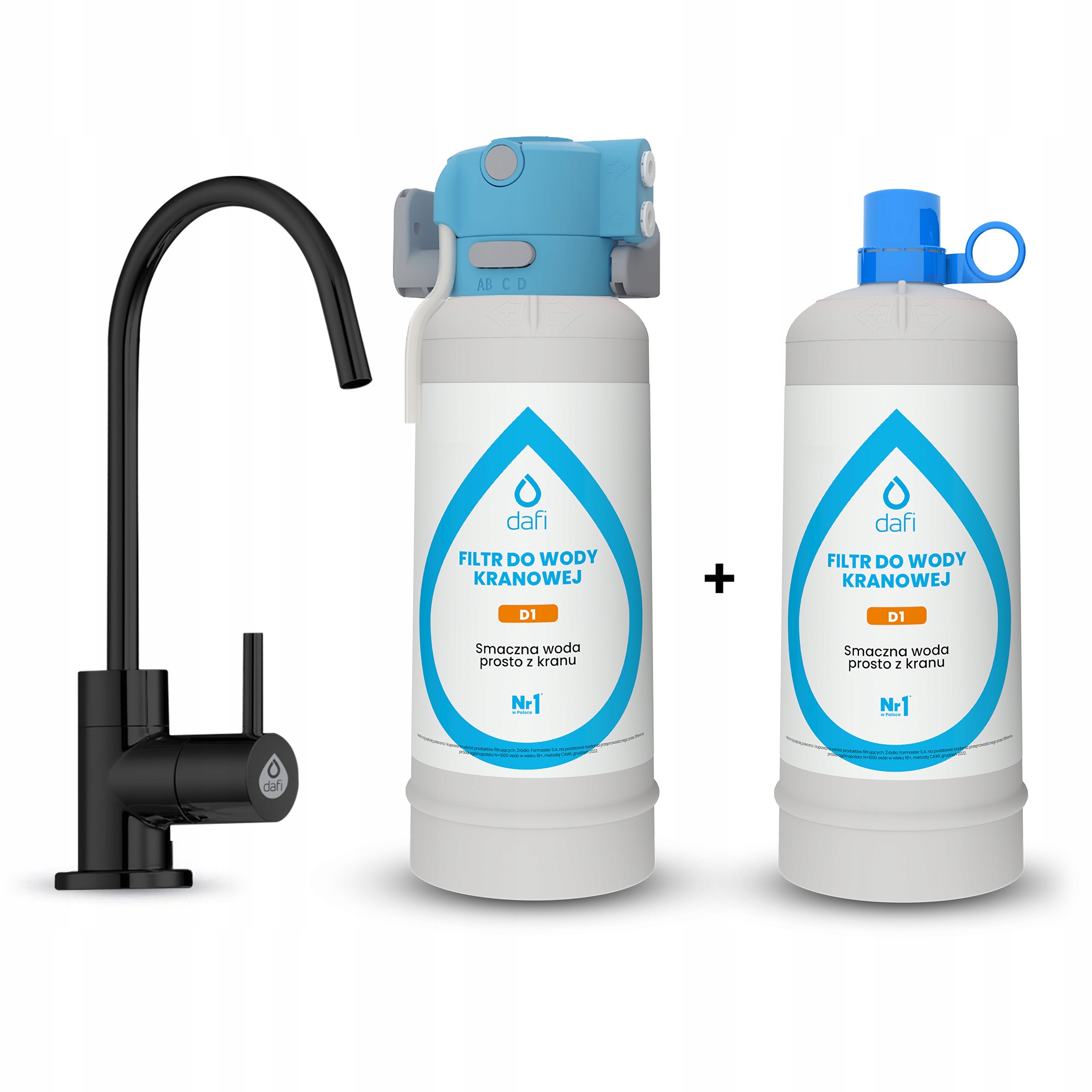 System filtrujący Dafi Flow Comfort 2x Filtr Perfect (D1) Kran Alto czarny