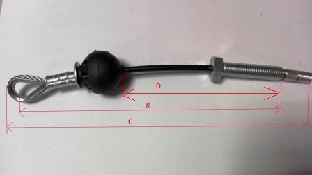 

Gotowa linka stalowa 6mm.atlas,osłonka Pcv 315cm.
