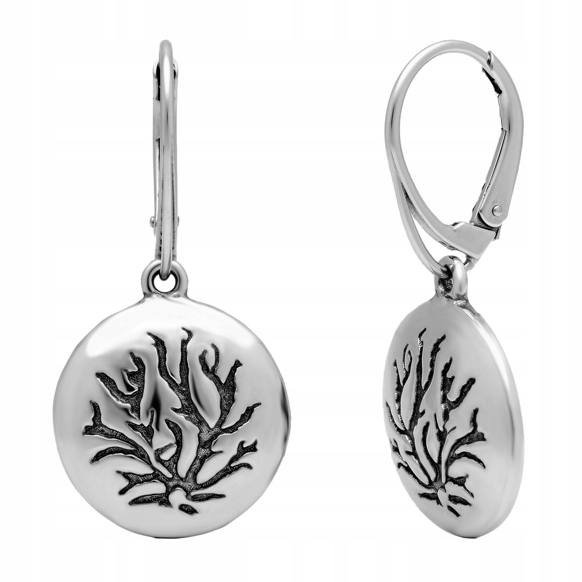 Stříbrné Náušnice Anglické, Kulaté, Oxidované