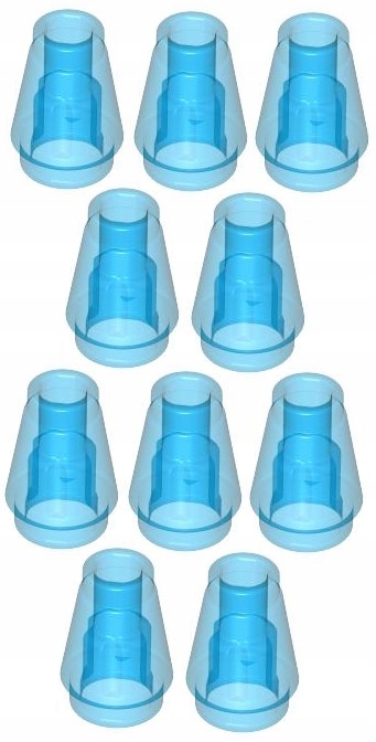 

Lego Stożek 1x1 Trans C Niebieski 4589/6301313 x10