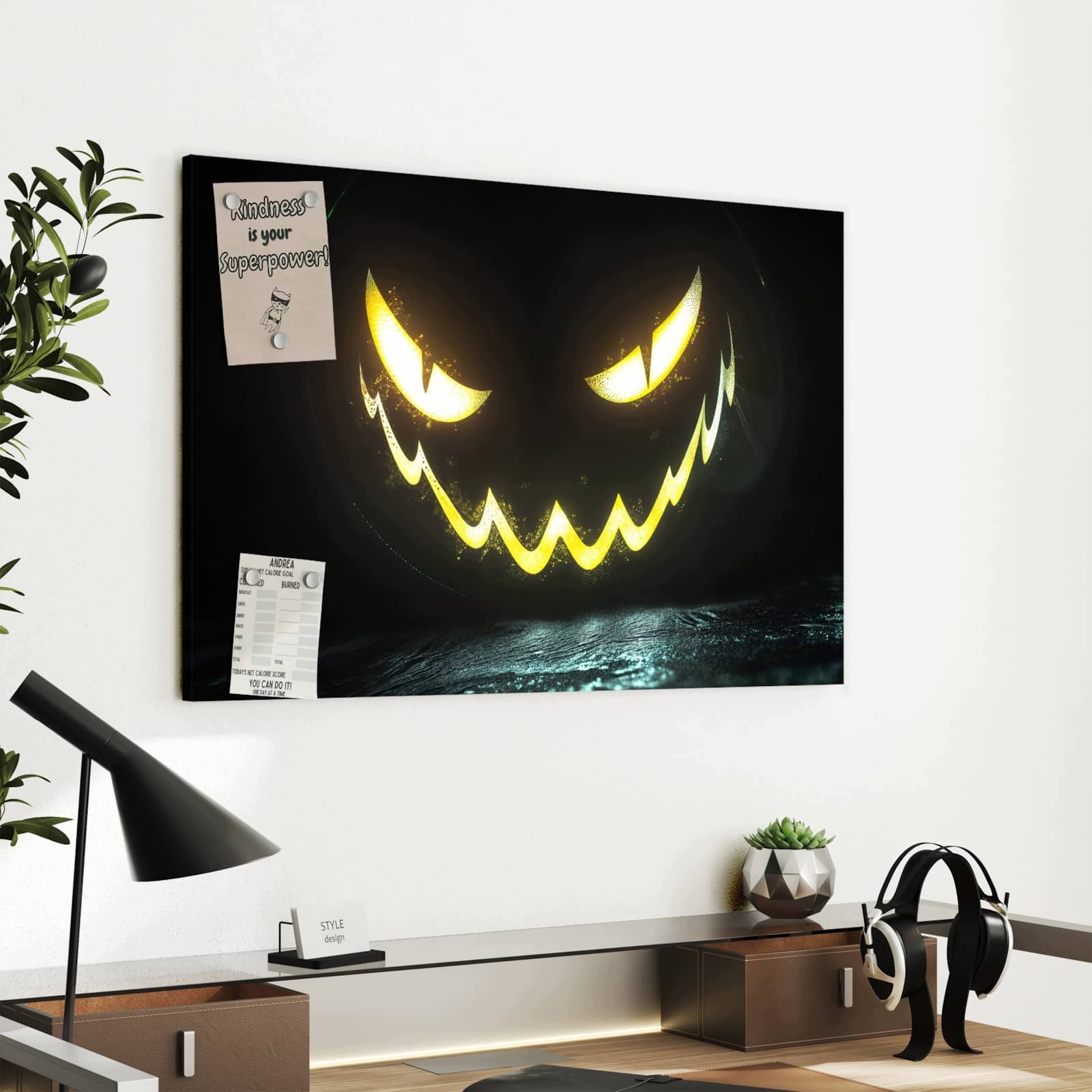 Magnetická tabule Zářící Dýně 60 × 40 cm