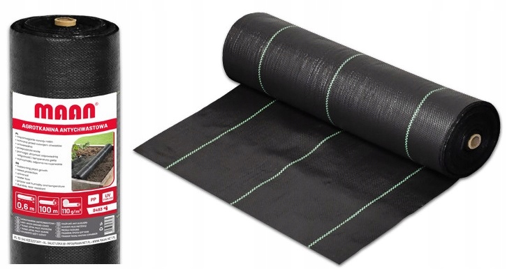Agrotkanina 110g Protiplevelová Pp Černá Uv Rolka 0,6 x 100 m Agrotextilie