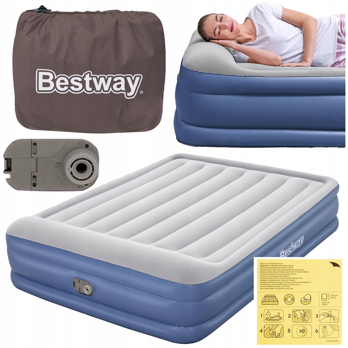 Matrace turistická matrace na spaní Dvoulůžková 203x152 cm Pumpička Bestway