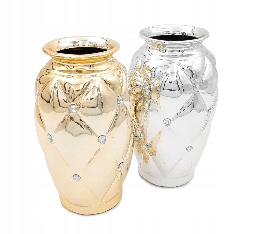 Wazon glamour z kryształkami cyrkoniami pikowany