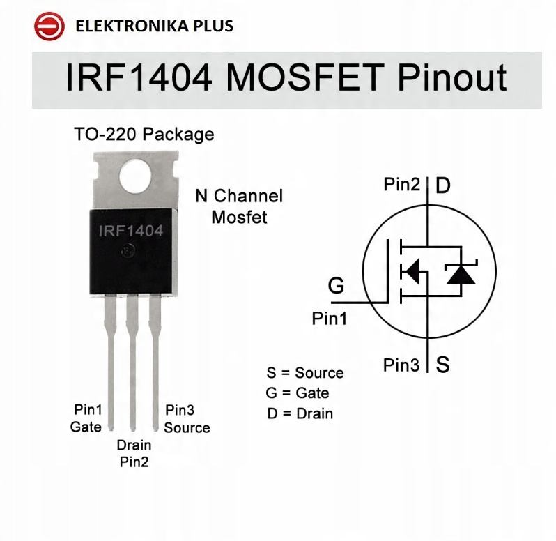 

IRF1404 N-Channel Mosfet 162A 40V TO220 Tranzystor