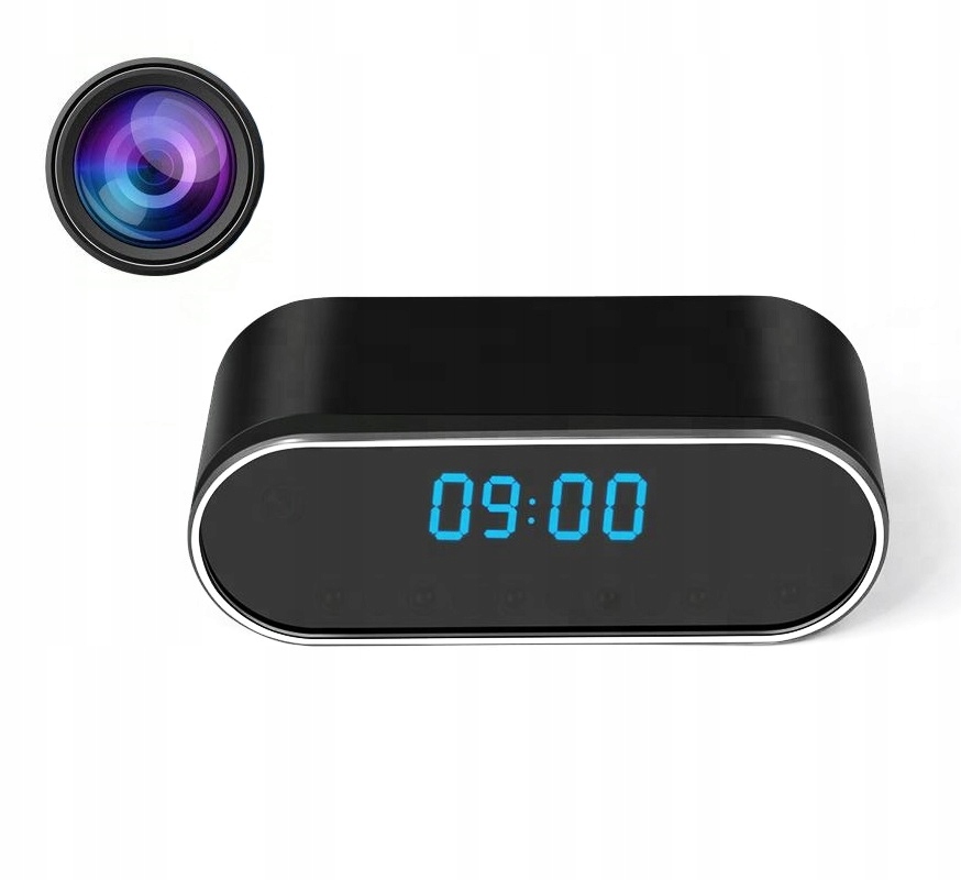 Hodiny Se Skrytou Mini Špionážní Kamerou Budík Full Hd Wifi