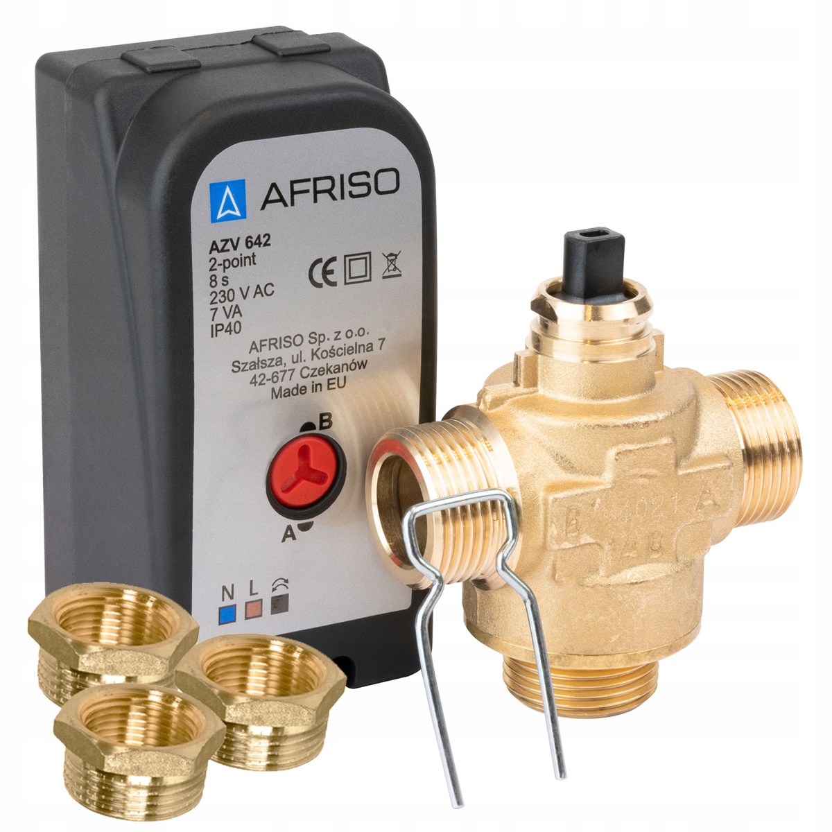 ZAWÓR 3-DROGOWY STREFOWY 3/4 1 CAL AZV DN20 AFRISO