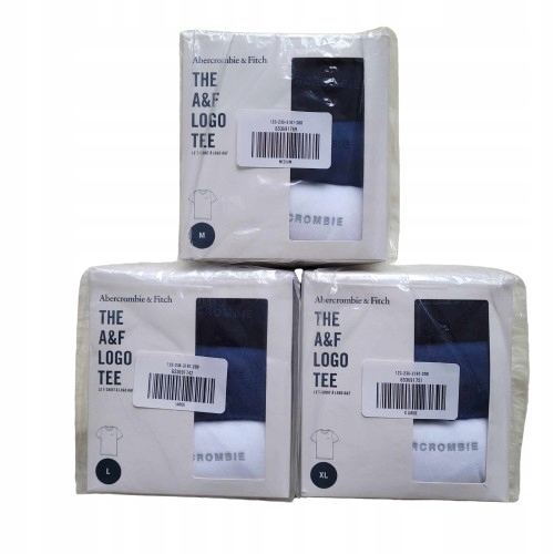 3x tričko Abercrombie&Fitch tričko L 3PAK