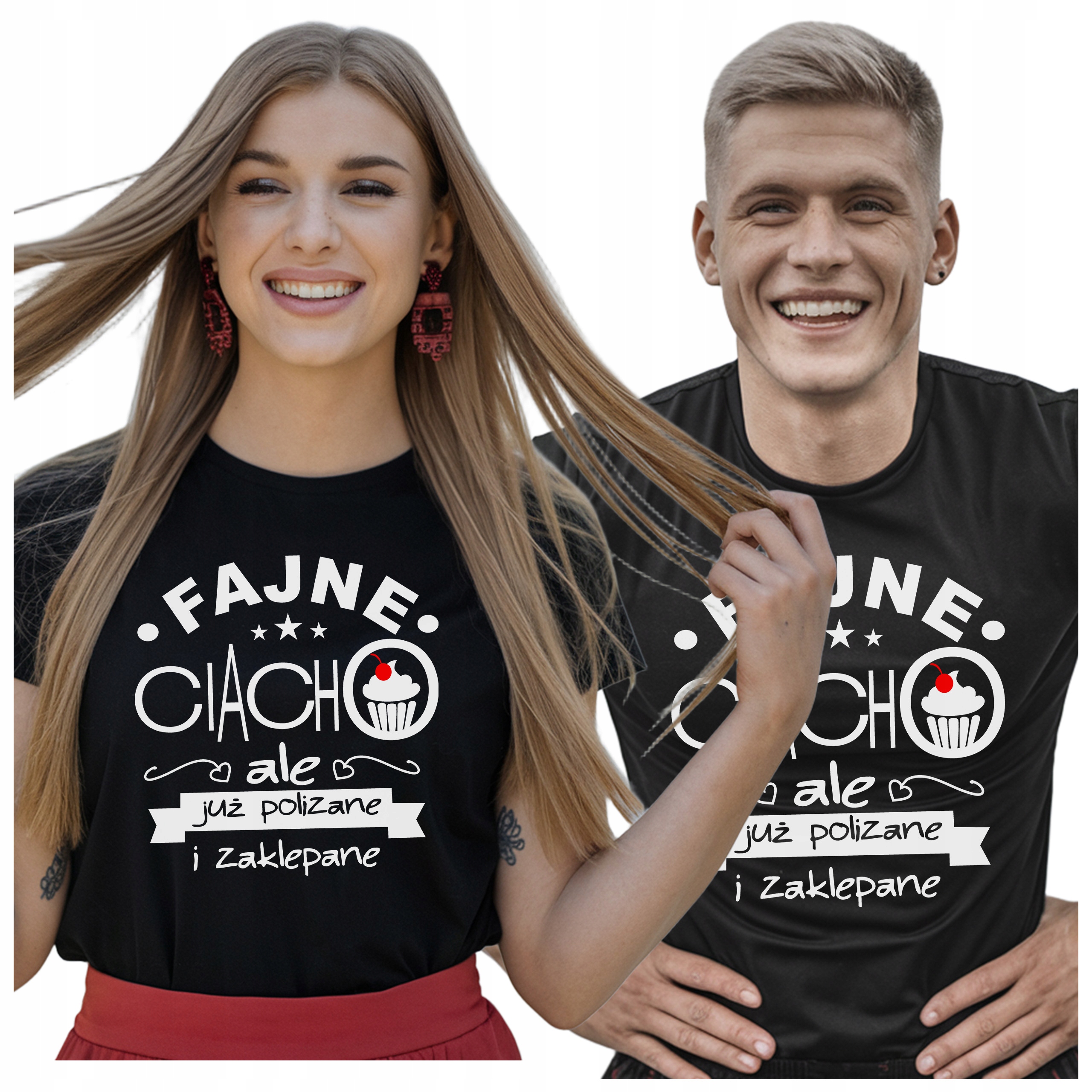 Trička Pro Páry, Sada Na Valentýna Pro Zamilované, Cool Dortík