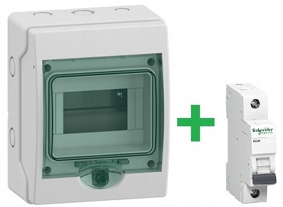 Obudowa modułowa natynkowa Mini Mureva (Kaedra) 1x6, drzwi przezroczyste