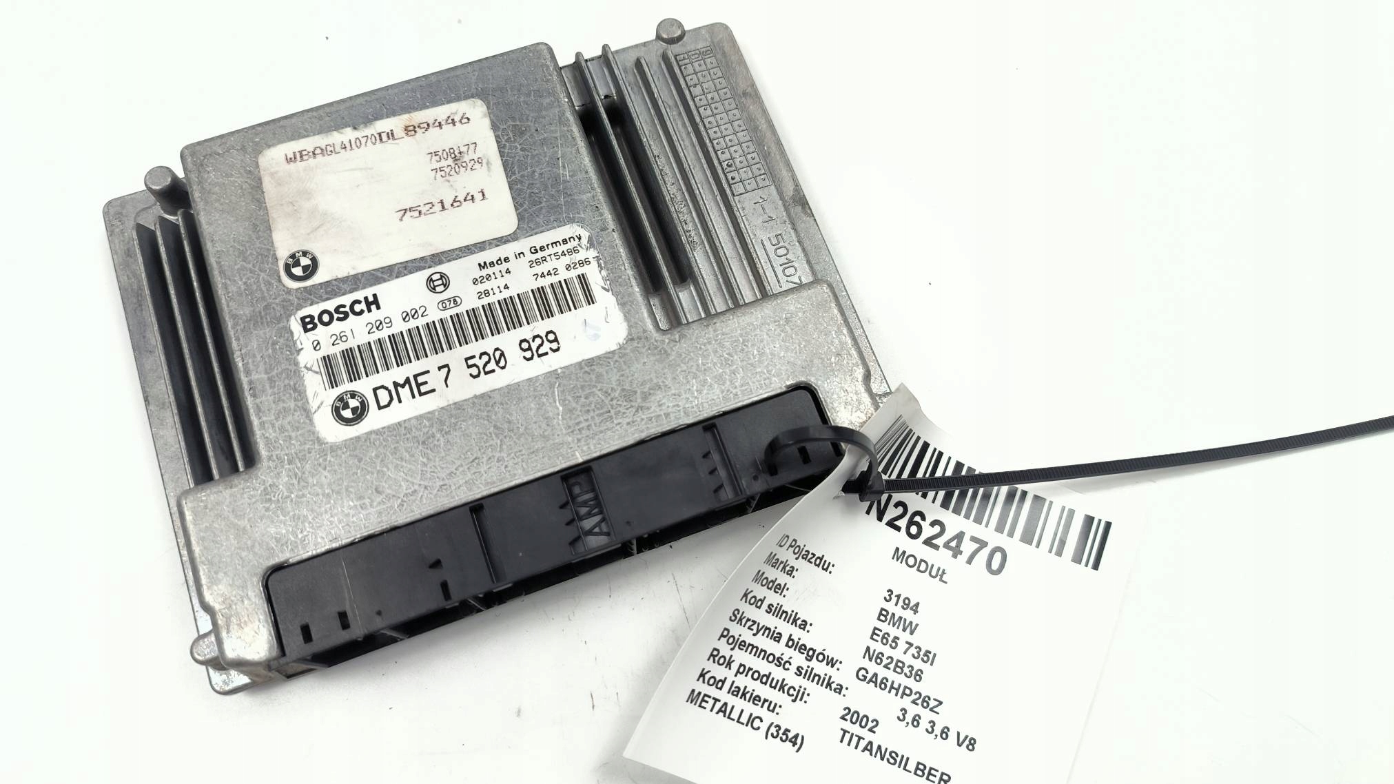computer Motore ECU 7520929 3.6 V8 BMW E65 735I
