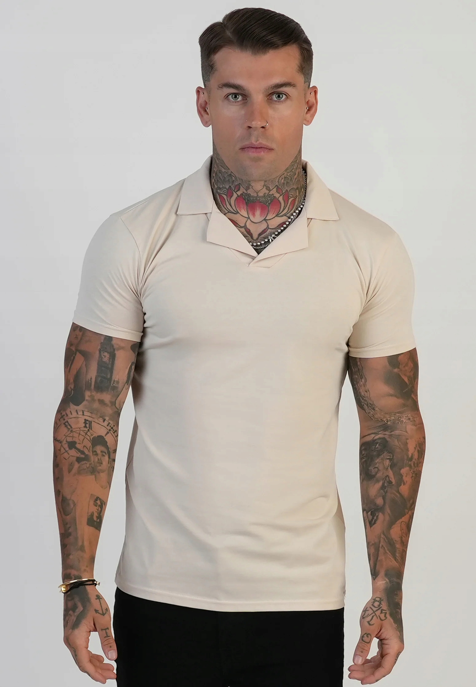 Siksilk Polokošile Ecru SS-28493 Revere Polo velikost XL
